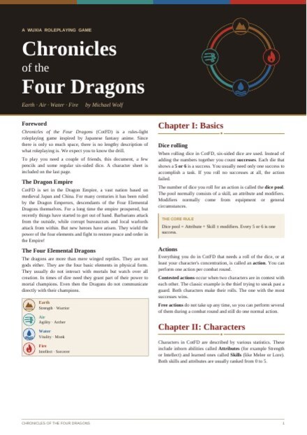 Cover of Chronicles of the Four Dragons