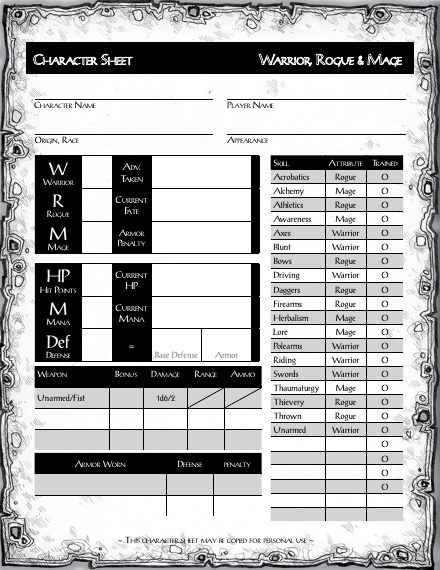 Cover of Character Sheets